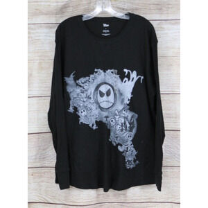 Y2K Disney Store Mens Size Large Ribbed Long Sleeve Night Before Christmas Shirt